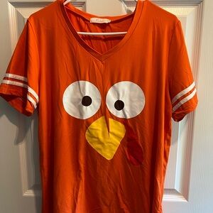 Orange Shirt with Fun Face Design